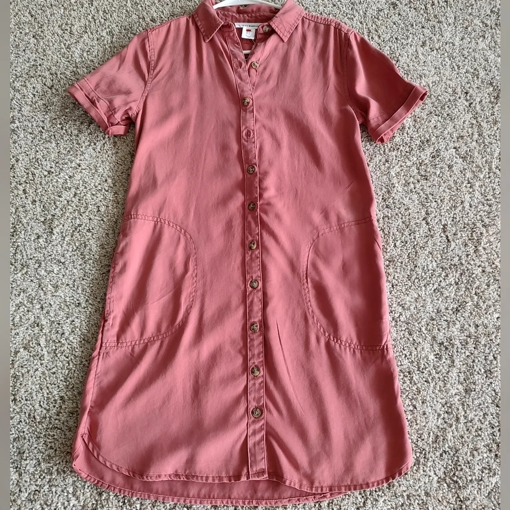 Lucky brand linen tencel button up shirt dress - Picture 6 of 6